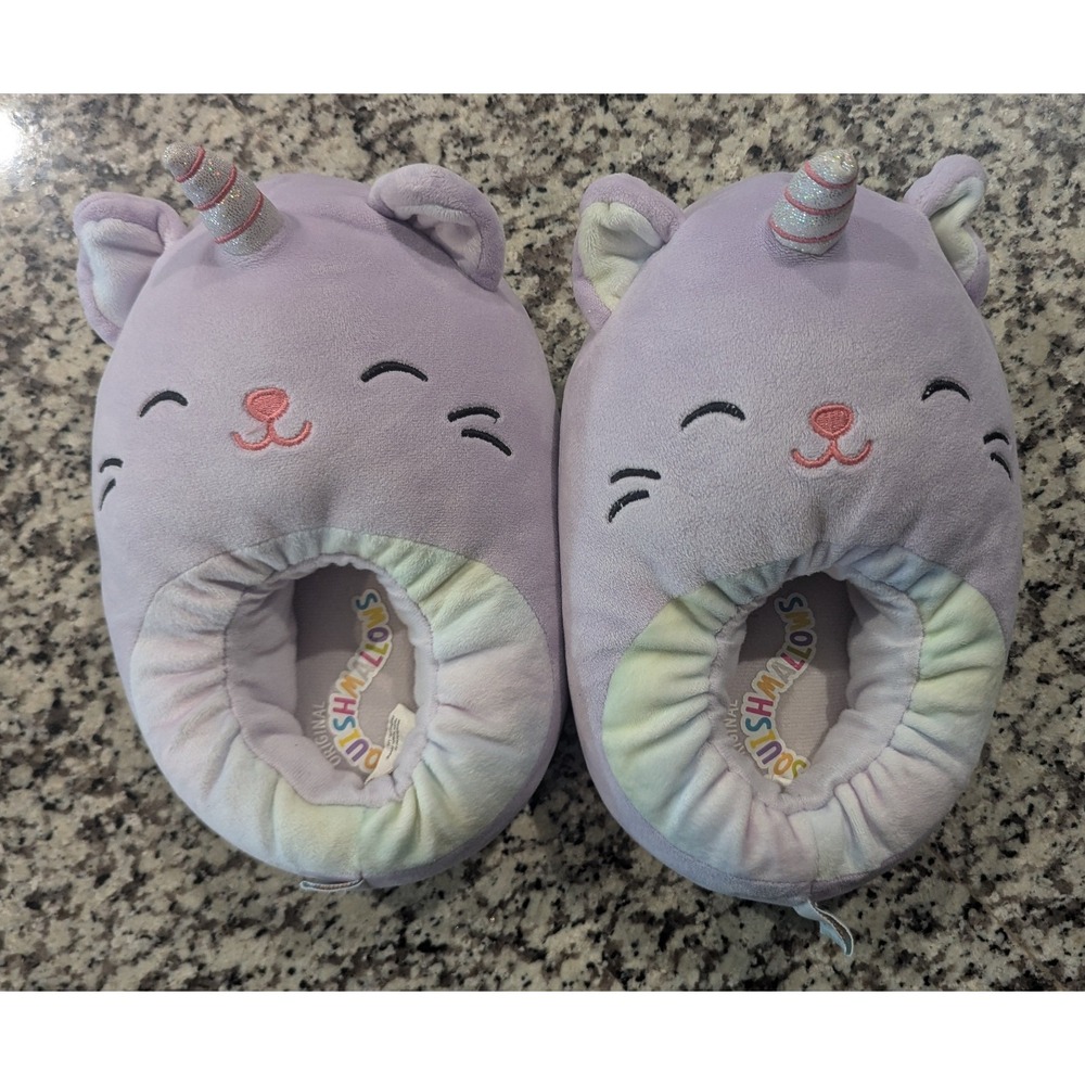 Squishmallow Unicorn Slippers Purple Lavender Kids Size 4-5